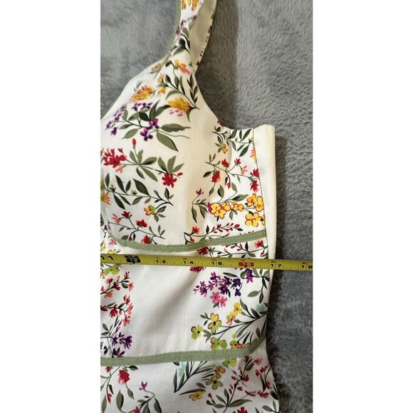 R&K Originals Women’s Size 16 Sundress White Floral Sleeveless Empire Waist NWT - Picture 5 of 8
